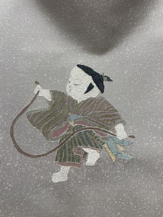 染大島 大島紬 自慢の逸品 付下げ 刺繍 正絹 着物 仕立てたばかり説明 ...