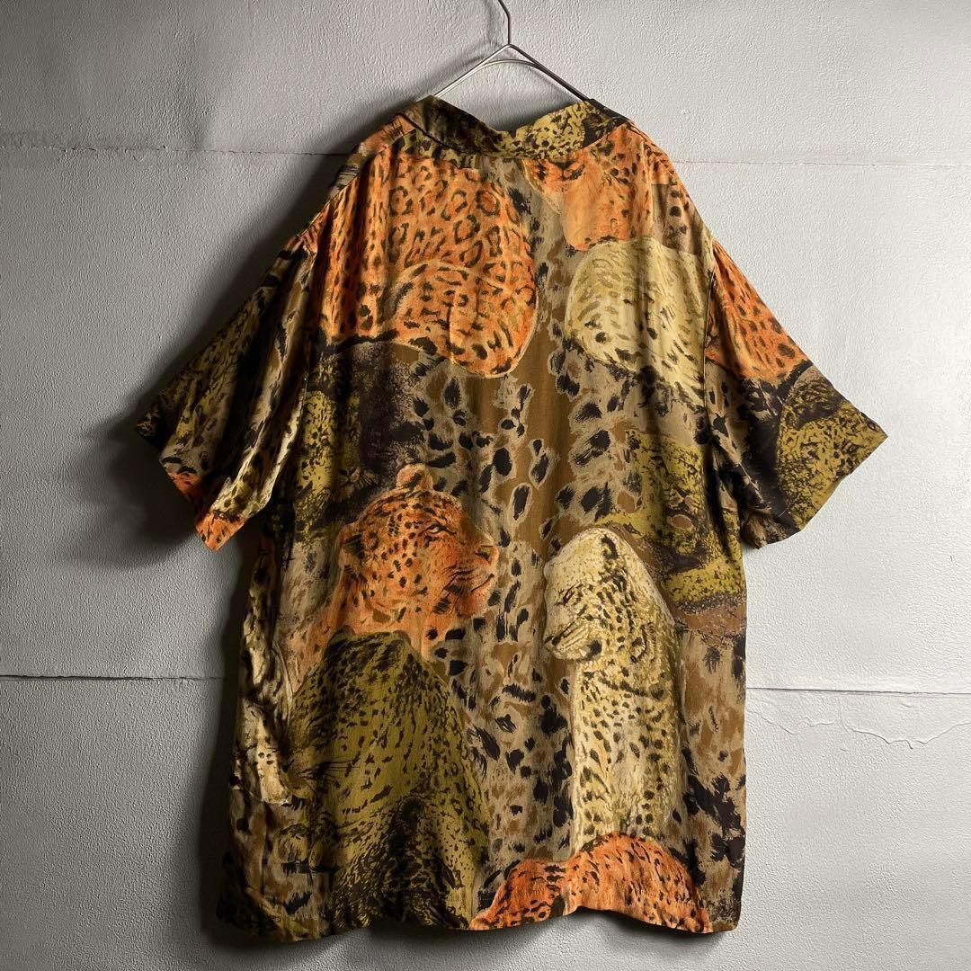USA 80s 90s 開襟シャツ レーヨン ボーリングシャツ ヴィンテージ L USA 80s 90s 開襟シャツ レーヨン ボーリングシャツ ヴィンテージ L