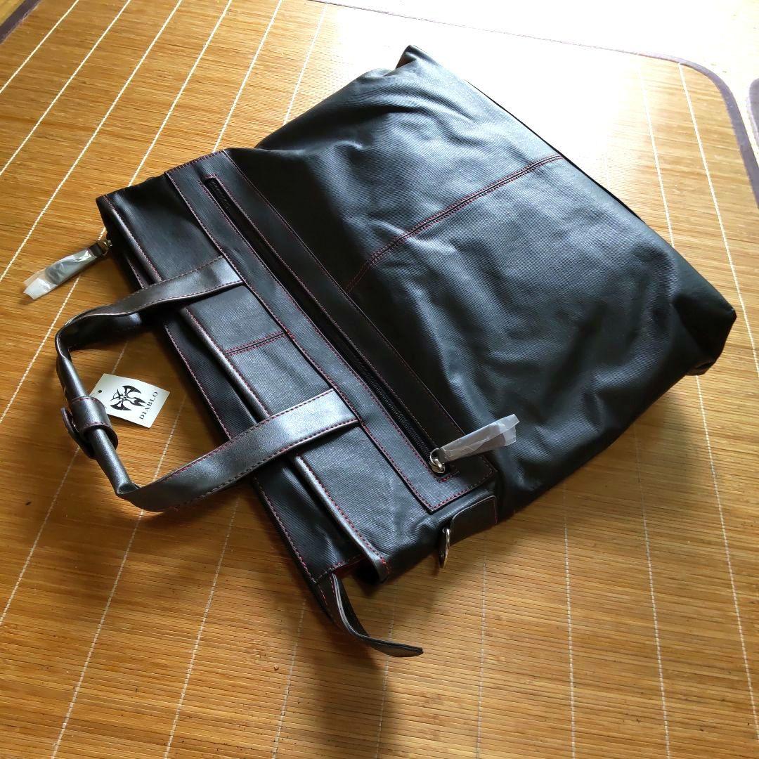 【未使用品】DIABLOブラックレザー トート・ショルダー2Wayバッグ