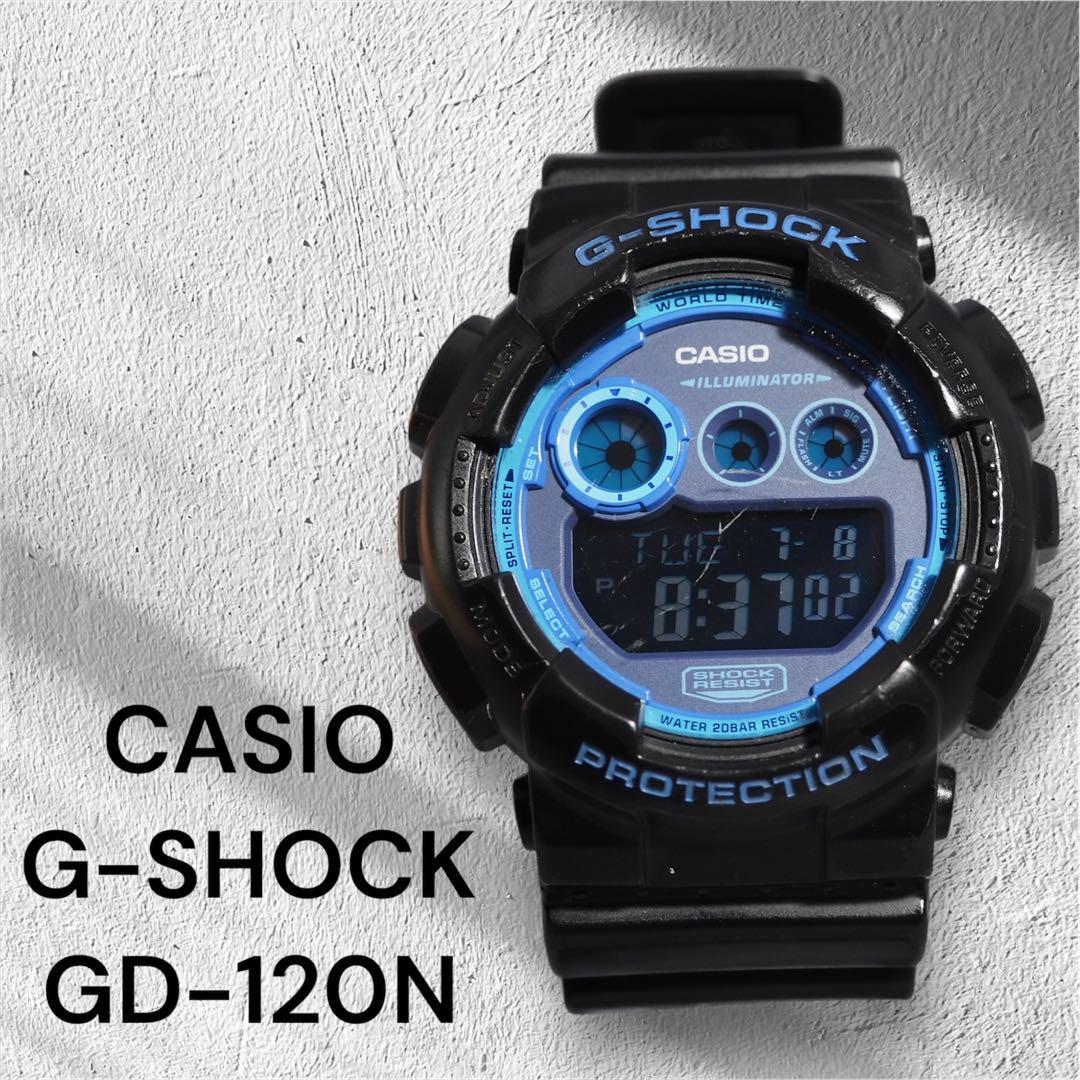 G-SHOCK CASIO カシオ GD-120N ブラック メンズ 可動品 Amazon.co.jp: [カシオ] 腕時計 ジーショック GD-120N-1B2JF
