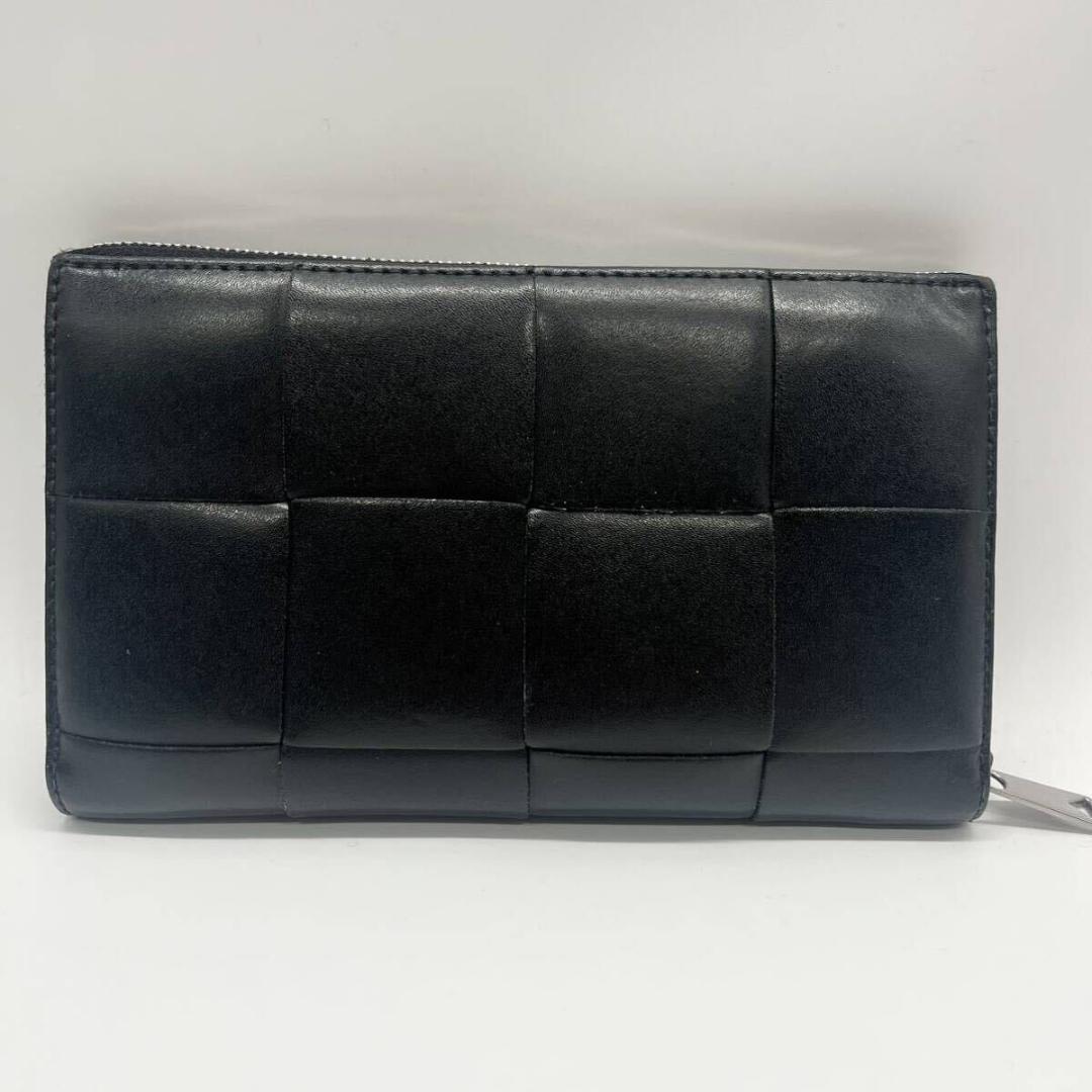 BOTTEGA VENETA カセット ジップアラウンドウォレット 長財布 黒