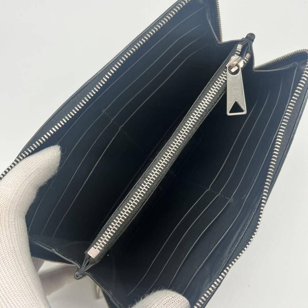 BOTTEGA VENETA カセット ジップアラウンドウォレット 長財布 黒