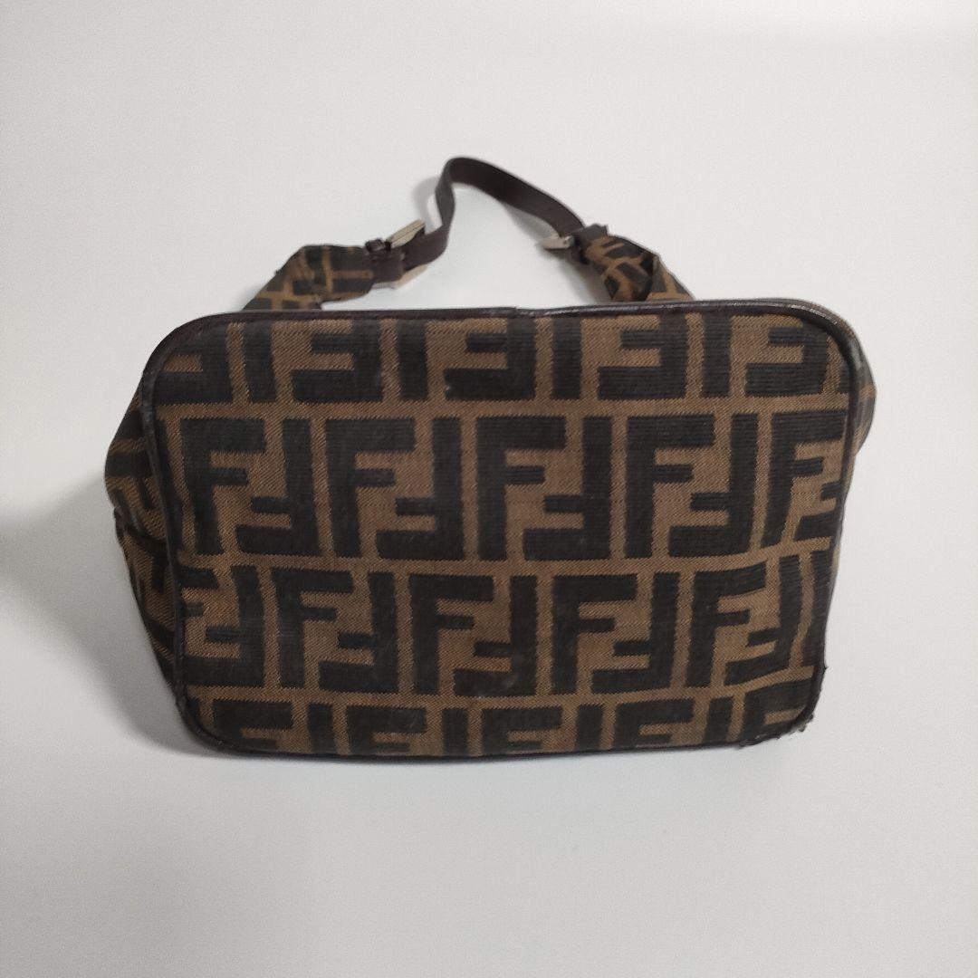 FENDI ズッカ柄 ワンショルダーバッグ FF金具 ブラウン マンマバケット