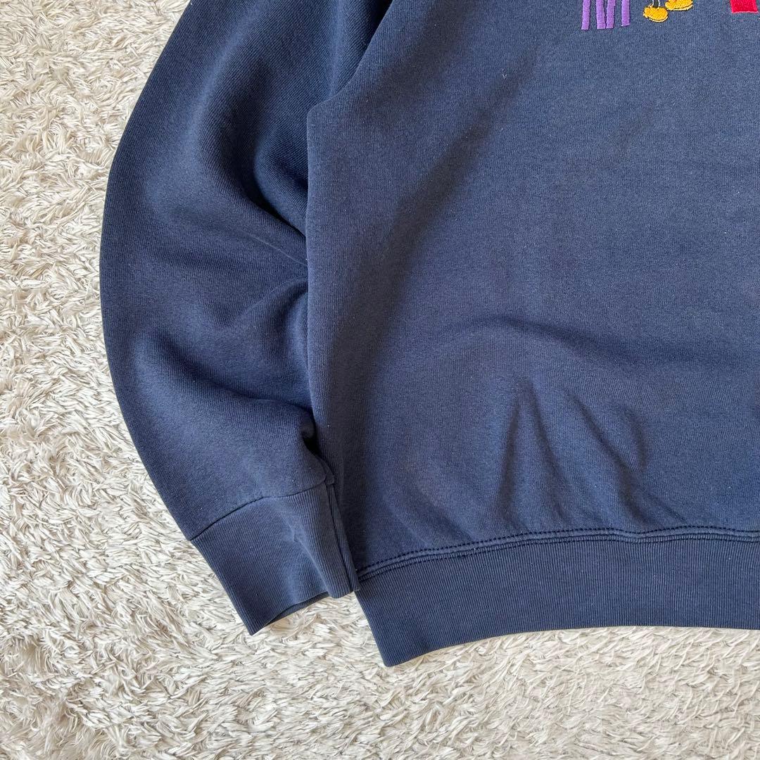 90s DISNEY mickey&co sweatshirt L 紺 USA製