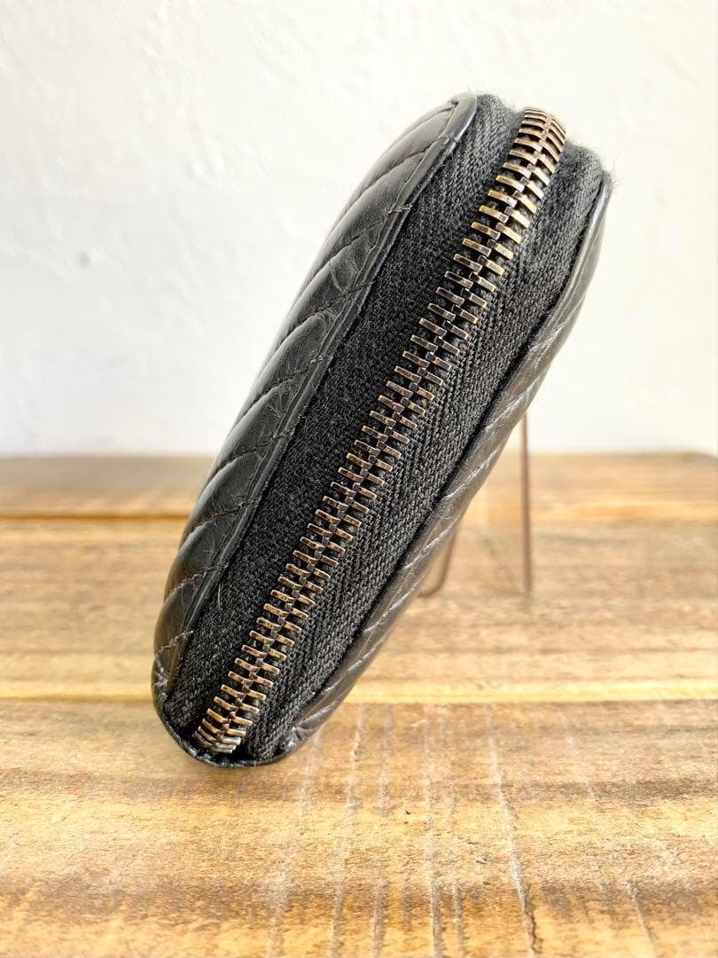 CHANEL シャネル 2.55 シェブロン ラウンド ジップ ウォレット 財布