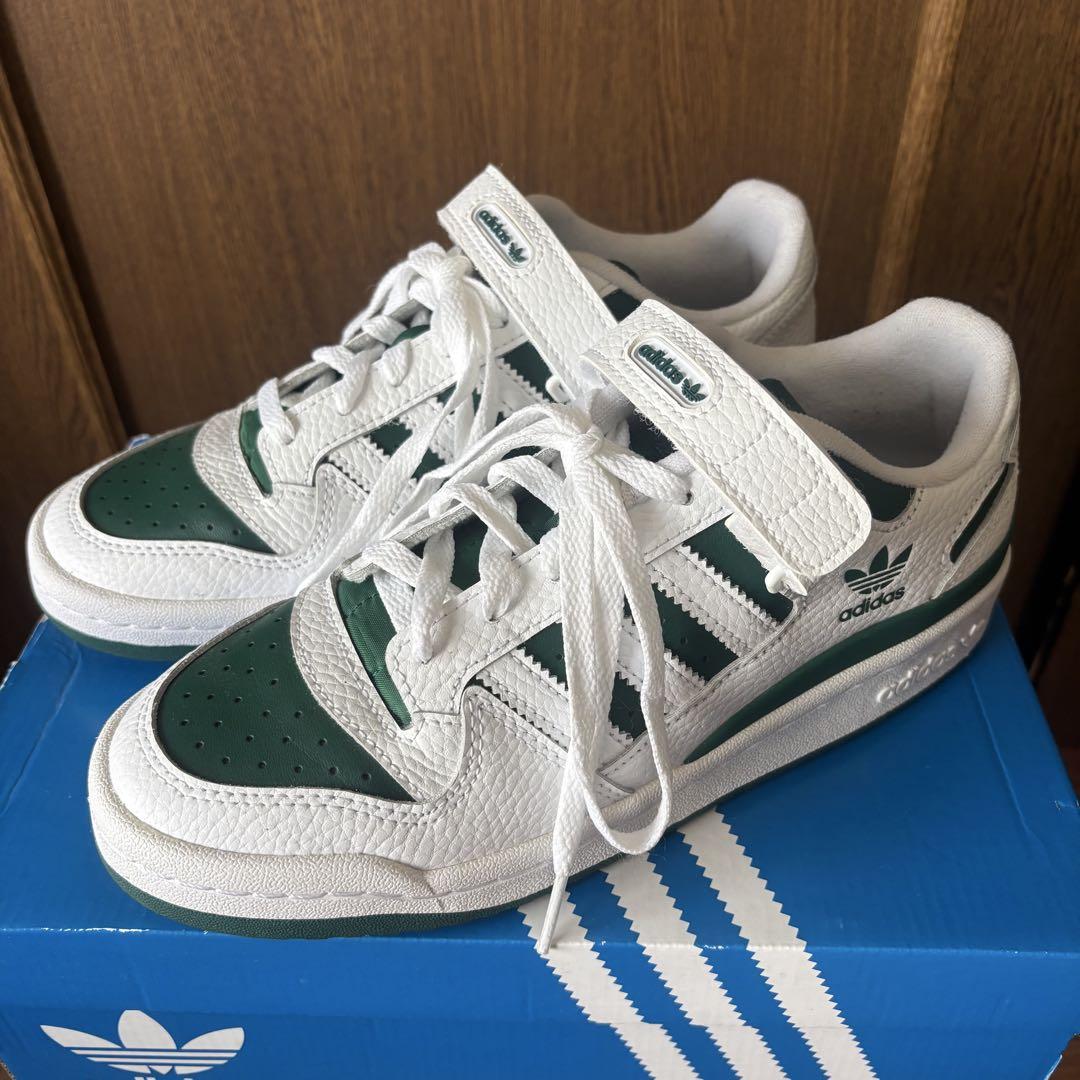 adidas FORUN LOW グリーン×ホワイト 24.5cm