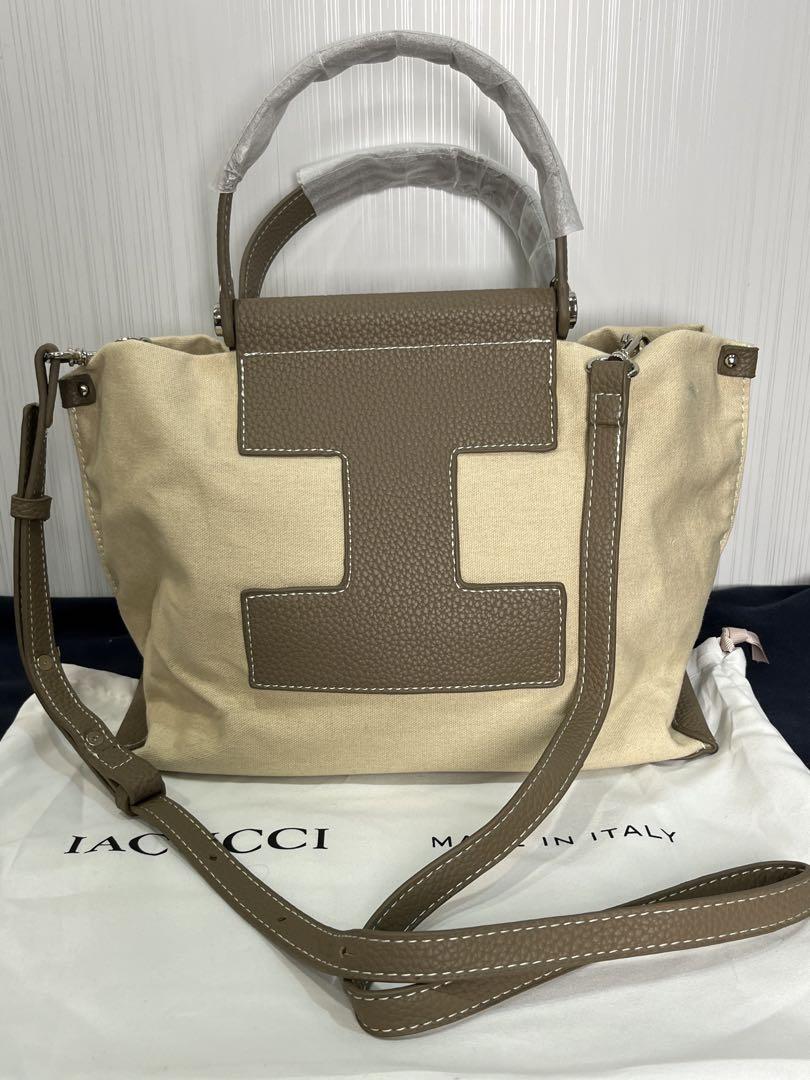 IACUCCI イアクッチ ソルベット ハンドバッグ キャンバス xレザー（S）