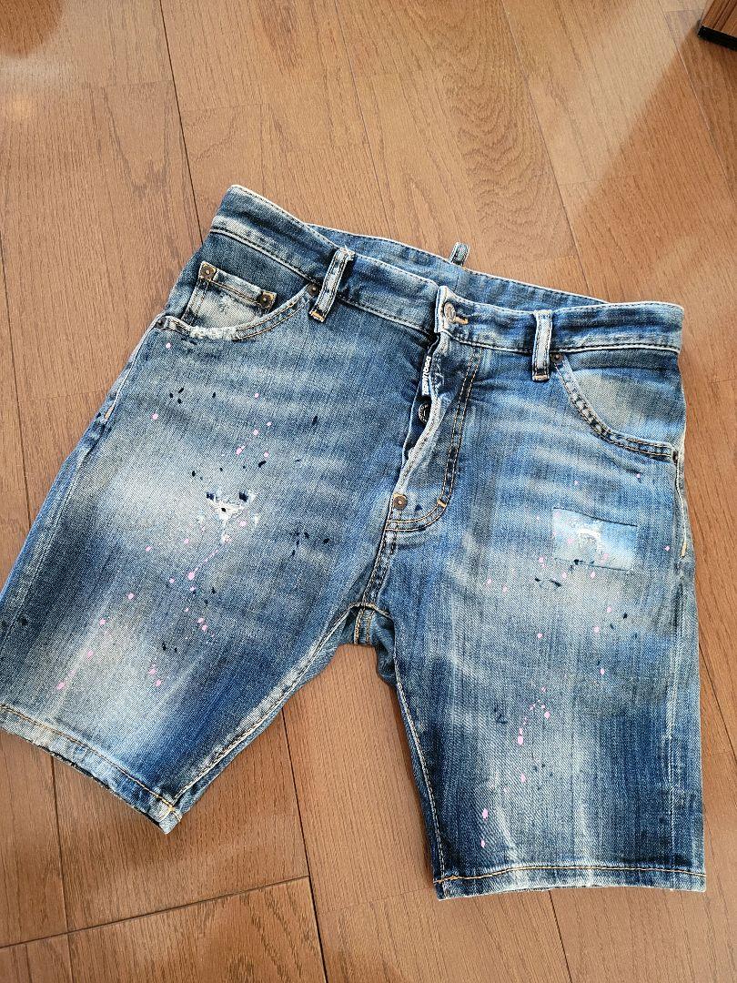 早期予約 Dsquared2 ハーフパンツ ピンクペイント デニム/ジーンズ 早期予約 Dsquared2 ハーフパンツ ピンクペイント デニム/ジーンズ