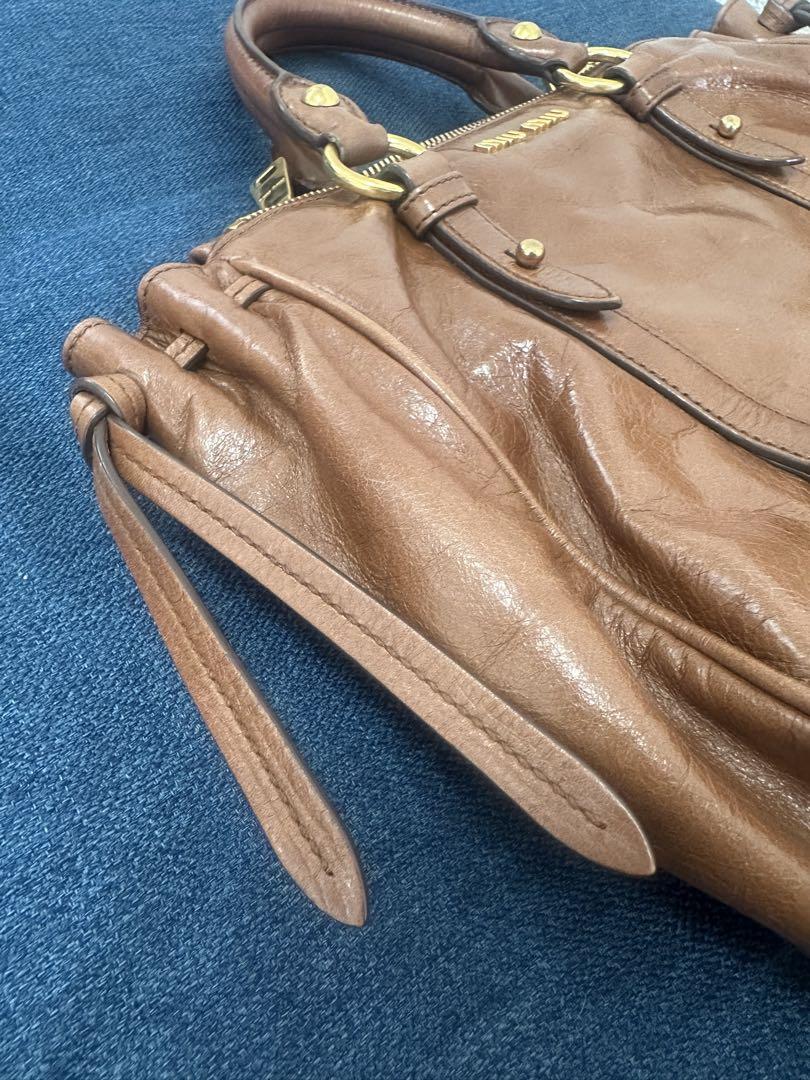 極美品 miumiu VITELLO 2wayショルダー ハンドバッグ