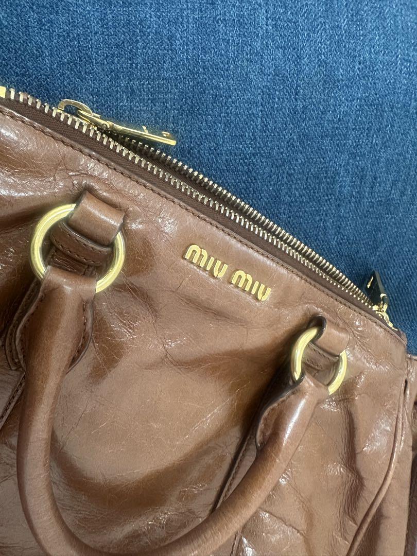 極美品 miumiu VITELLO 2wayショルダー ハンドバッグ