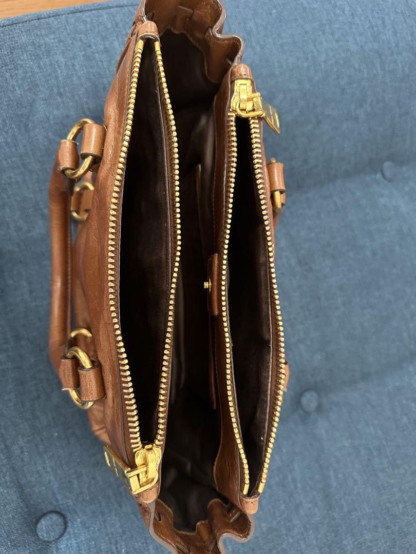 極美品 miumiu VITELLO 2wayショルダー ハンドバッグ