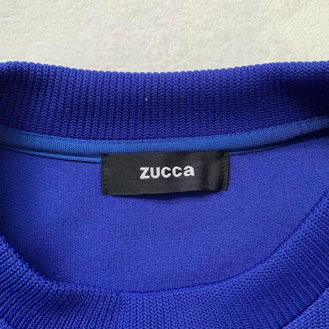 zucca ズッカ　2024SS クォーターゲージカットソー　ブルー　XS