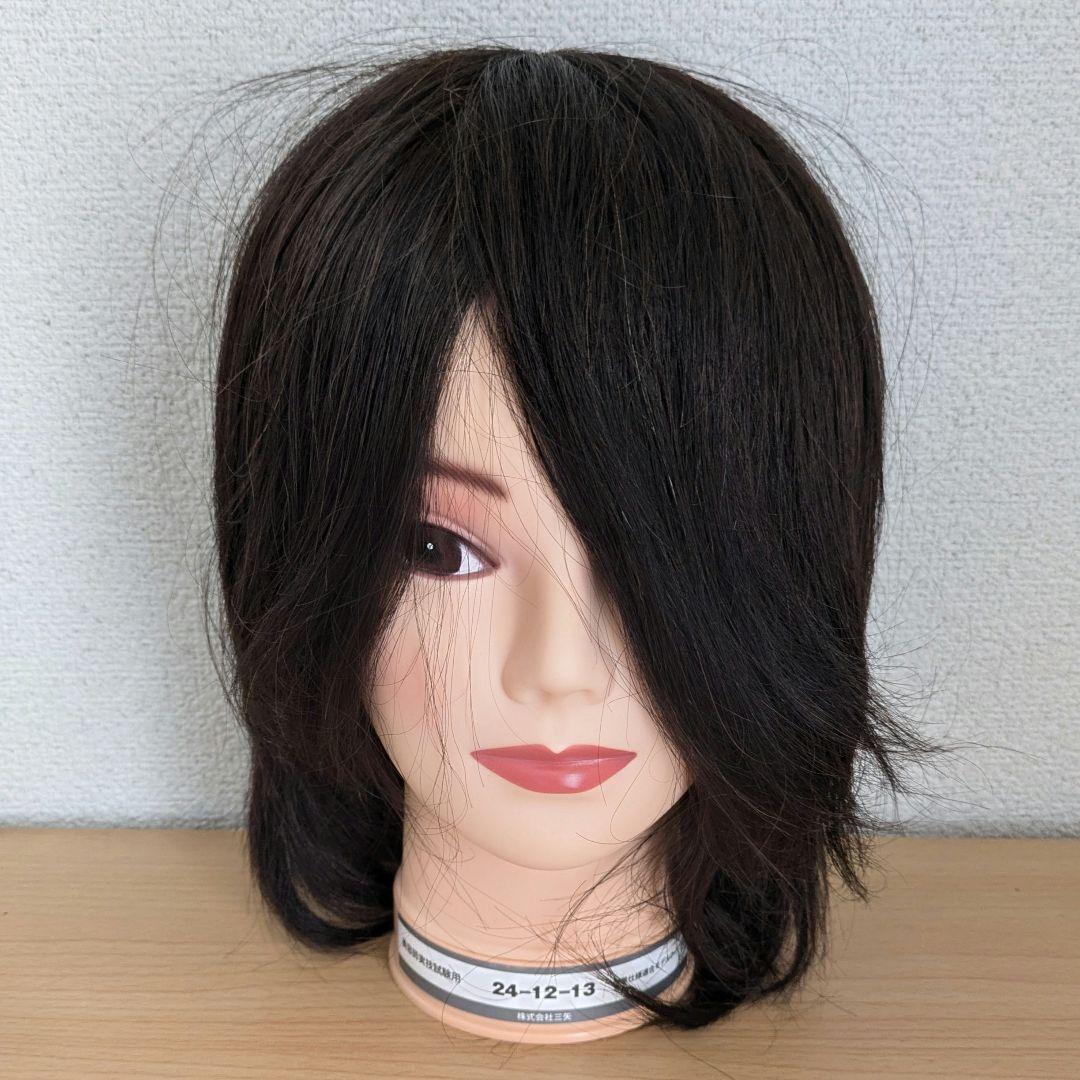美容学生 国家試験レイヤーカット本番用ウィッグ マネキン