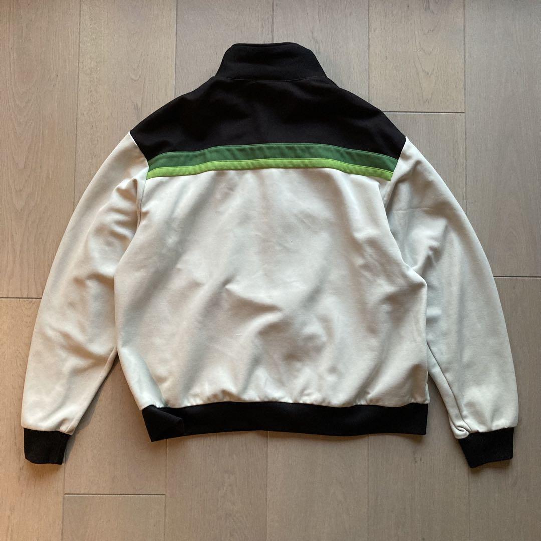 90s adidas トラックジャケット ベージュ x オリーブ 万国旗 在原 90s adidas トラックジャケット ベージュ x オリーブ 万国旗