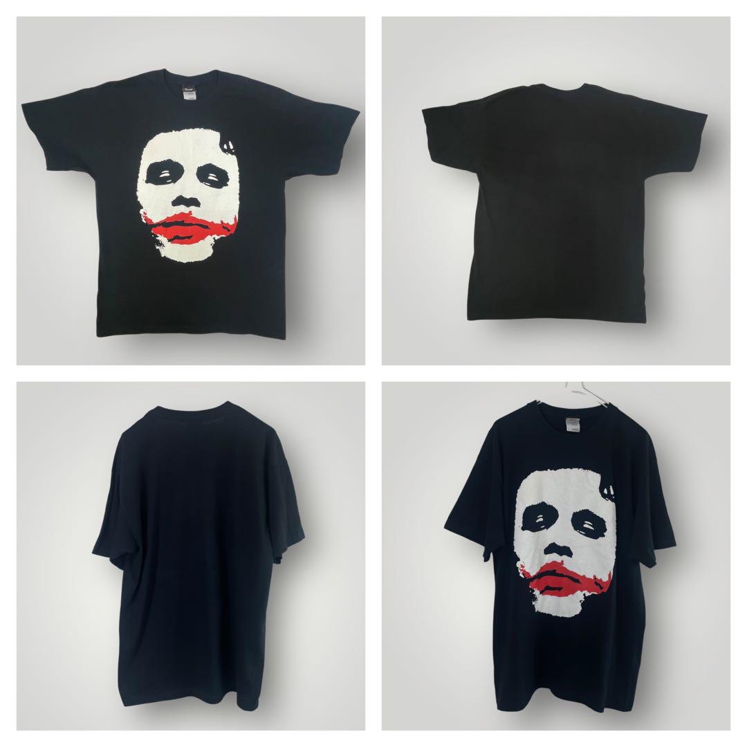 公式00s ダークナイトジョーカーTシャツ BIGフェイスプリントT