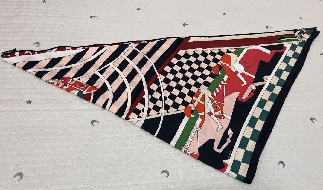【極美品】エルメス スカーフ SOIE 馬 ジャッキー シルク 100%