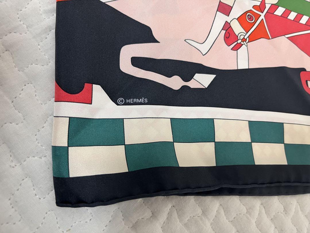 【極美品】エルメス スカーフ SOIE 馬 ジャッキー シルク 100%