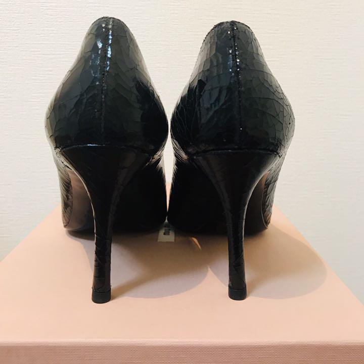 再入荷お得 ミュウミュウ 黒 ブラック yLOHZ-m67394324593 パンプス 全国無料新品