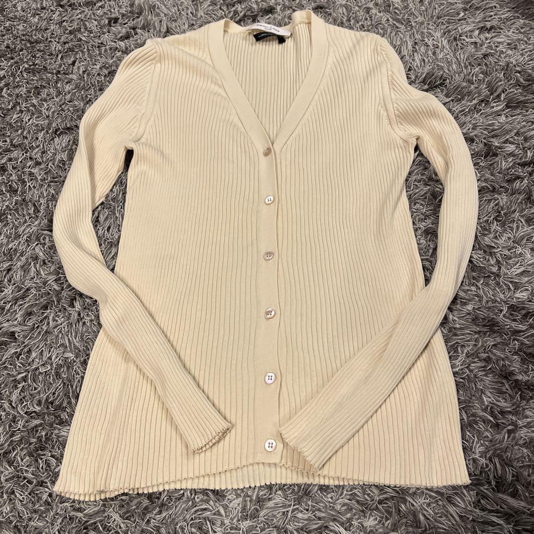 入荷now 安全 Demi-Luxe BEAMS リブカーディガン アンサンブル サマーニット トップス