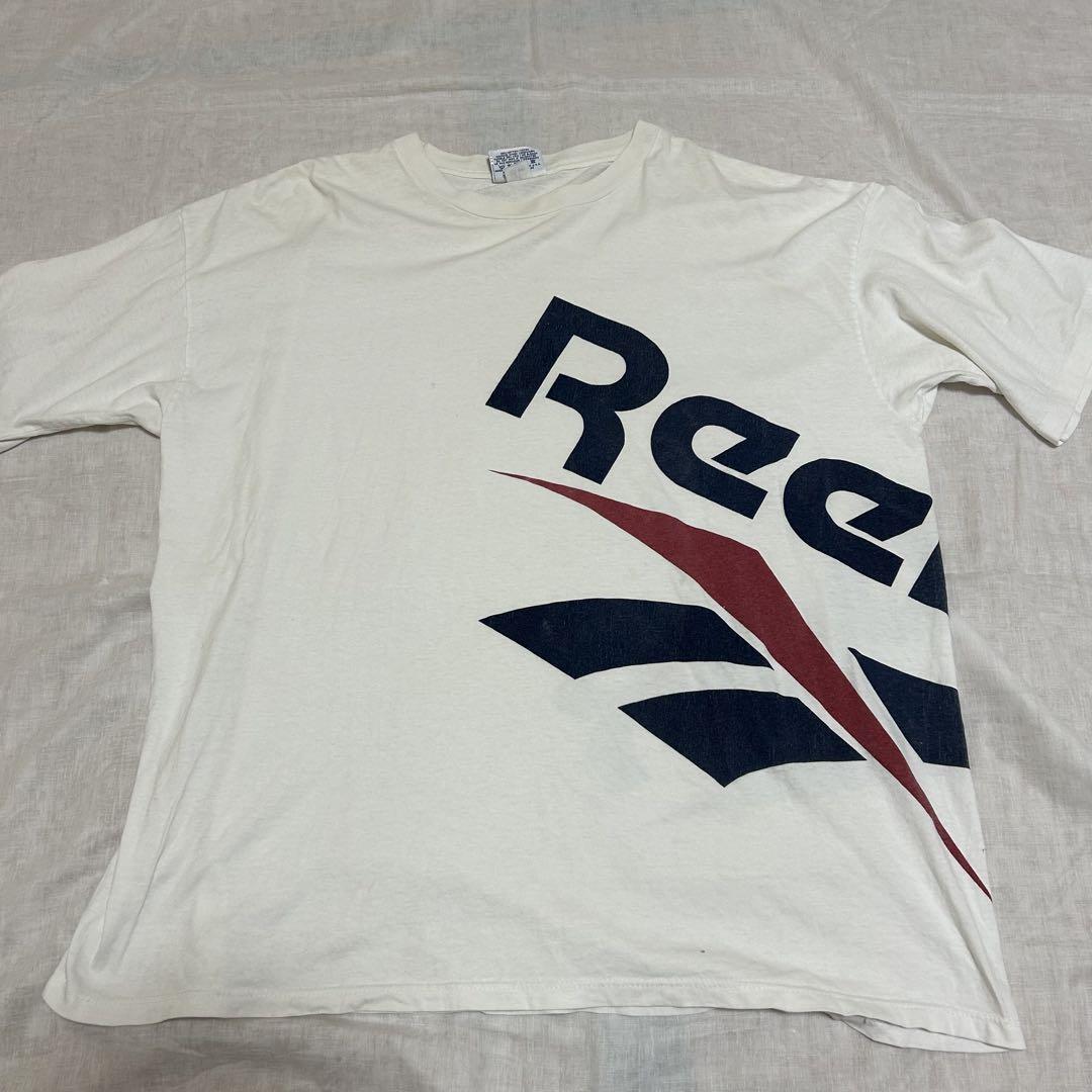 【希少サイズXXL アメリカ製】リーボック サイドビッグロゴ　Tシャツトップス