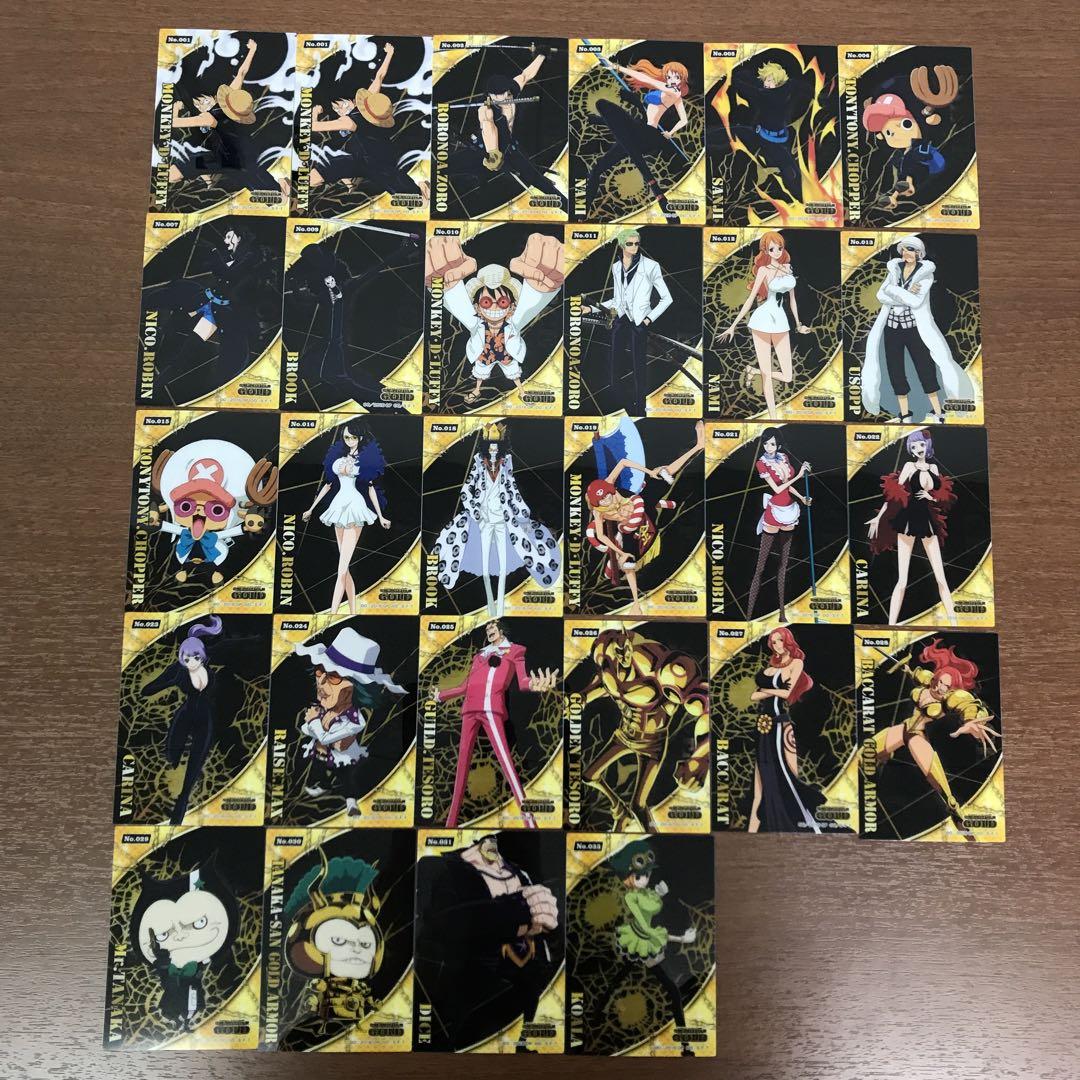 ❶ONE PIECE クリアカードコレクションガム film GOLD 28枚