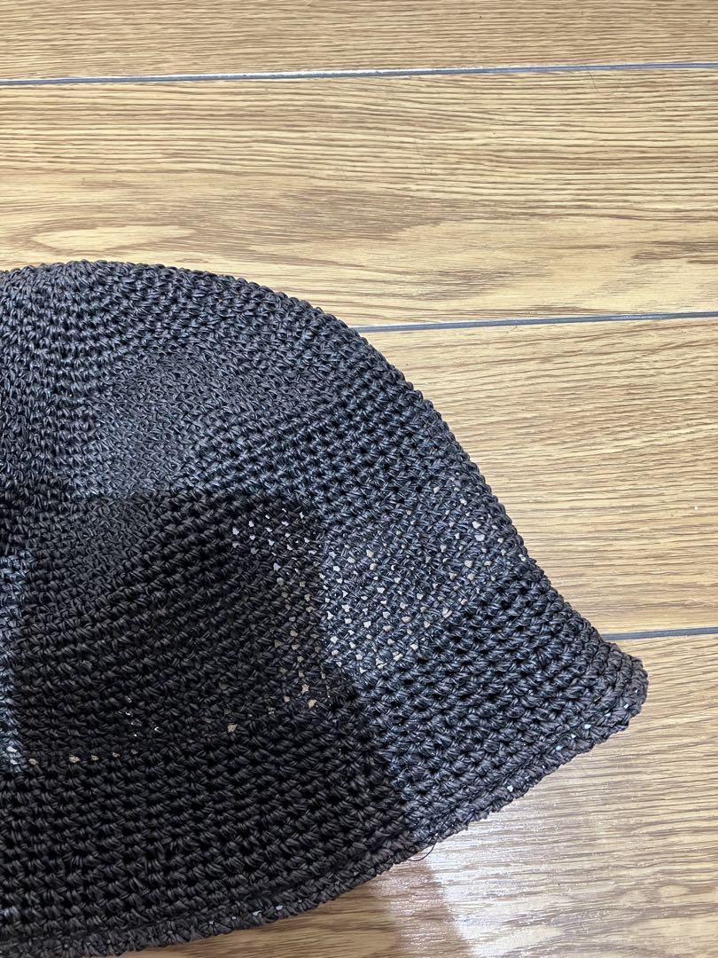 미품 NOROLL RAFFIA BUCKET HAT 라피아바켓토핫토