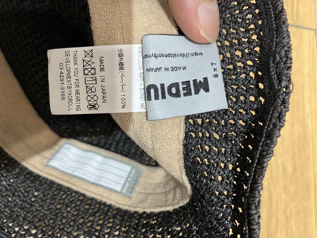 미품 NOROLL RAFFIA BUCKET HAT 라피아바켓토핫토