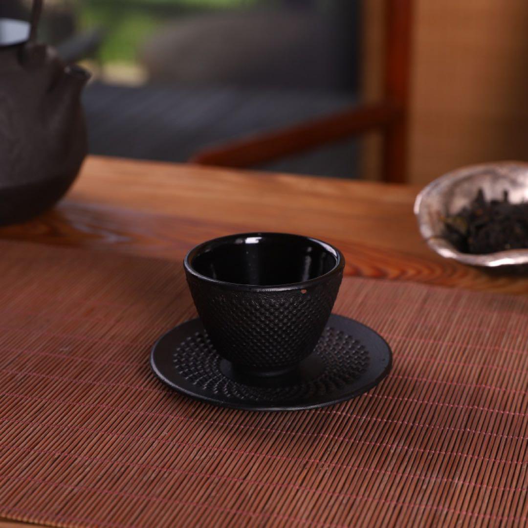鉄 伝統工芸 南部鉄器 茶器セット 茶托 家庭用 4個日本茶用品・茶器