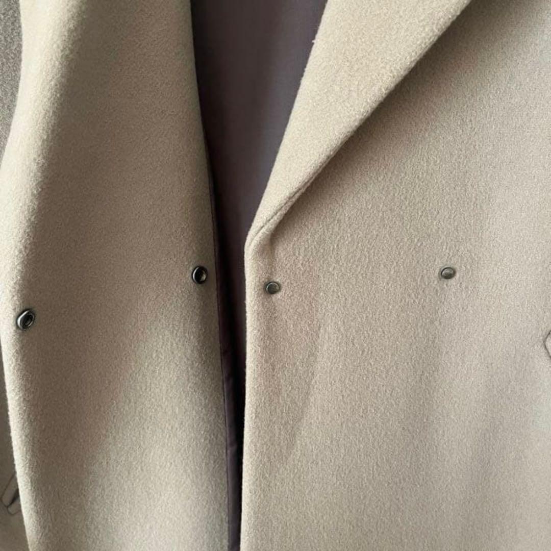 極美品 レリアン カシミヤ ツイード ステンカラーコート ミディ丈