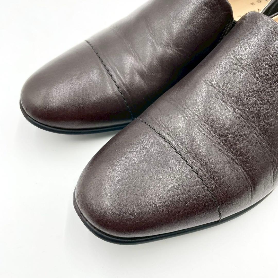 マーガレットハウエル スリッポン レザー 23 ダークブラウン Y1309 マーガレットハウエル スリッポン レザー 23 ダークブラウン Y1309