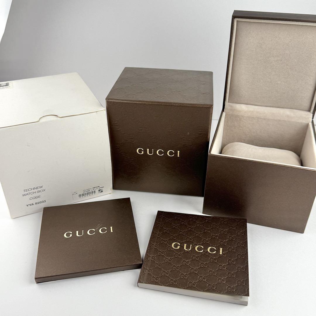 GUCCI パンテオン レディース 時計 箱・保証書あり グッチ パンテオン ラウンド デイト 新品電池 レディース 腕時計