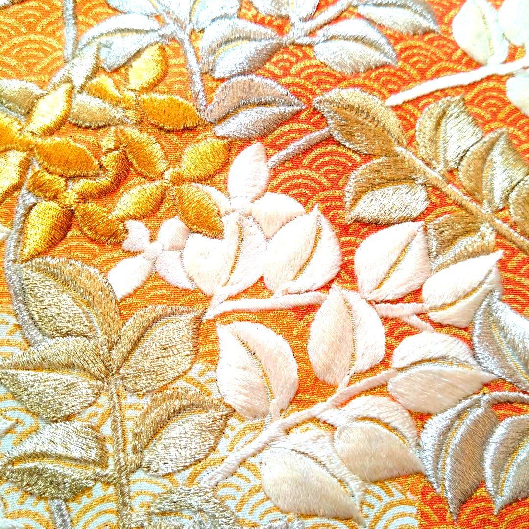 着物リメイク　総刺繍　ワンピース　黒留袖　ドレス　ロング　裾ギャザー　Aライン 着物リメイク ワンピース 黒留袖 ドレス ロング ギャザー ワイド