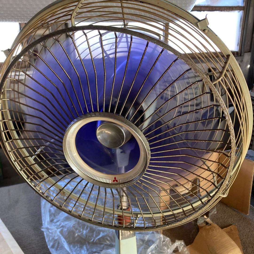 希少 箱付き 三菱 レトロ 扇風機 R30-W型 ブルー 30cm エースファン 希少 箱付き 三菱 レトロ 扇風機 R30-W型 ブルー 30cm エースファン
