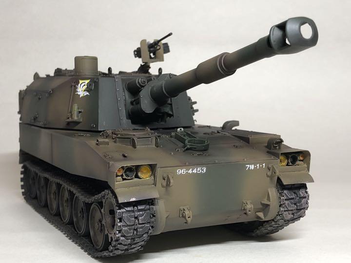 高品質国産 モノクローム 陸上自衛隊 75式 自走155mmりゅう弾砲 E7cQS-m67433684930 1 35 お得NEW