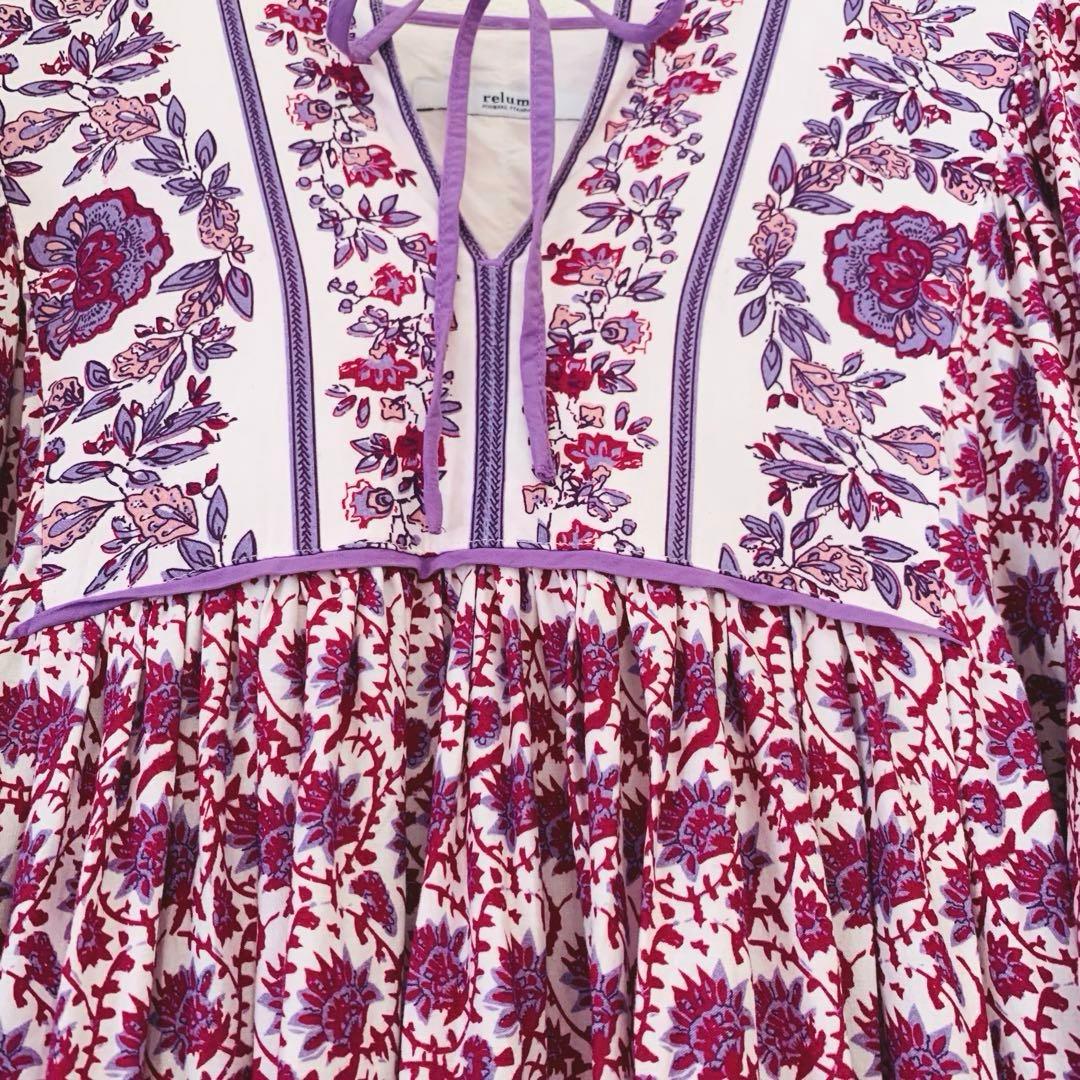 美品✨ジャーナル スタンダード レリューム パネルプリント ワンピース パープル