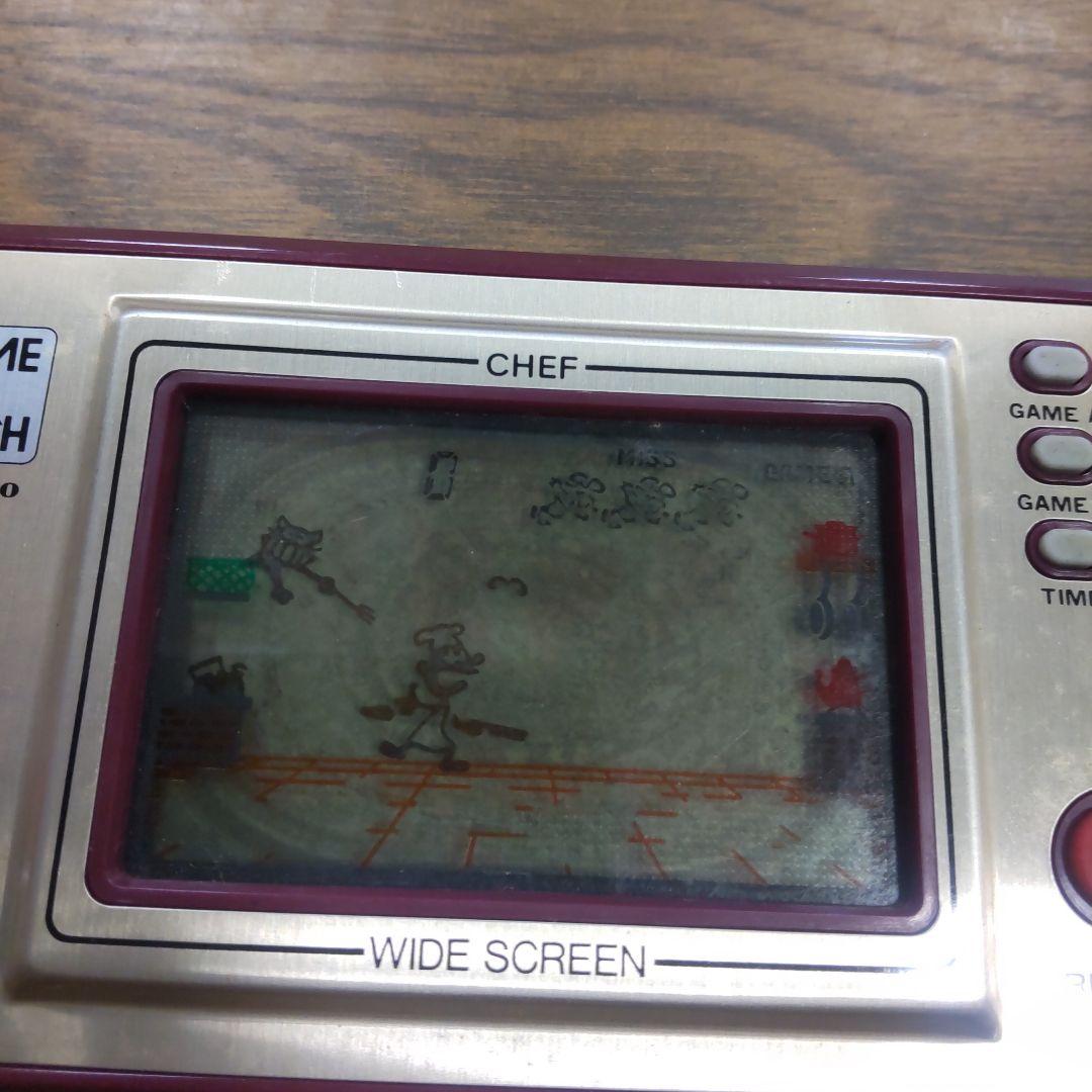 ゲームウォッチ　CHEF 箱あり 箱、説明書付き動作品】任天堂 ゲームウォッチ シェフ - メルカリ