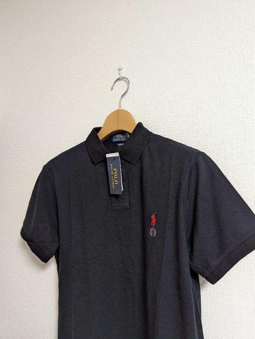 新品　ポロラルフローレン　ポロシャツ　カスタムスリムフィット　メッシュ　ネイビー