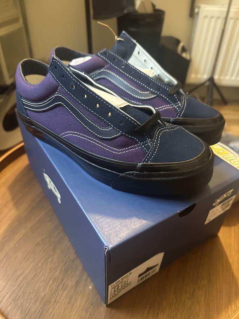 国内配送 VANS PREMIUM OLD SKOOL 36 DRESS BLUE/GRAPE Vans LX Old Skool 36 'Dress Blue/Gothic Grape'
