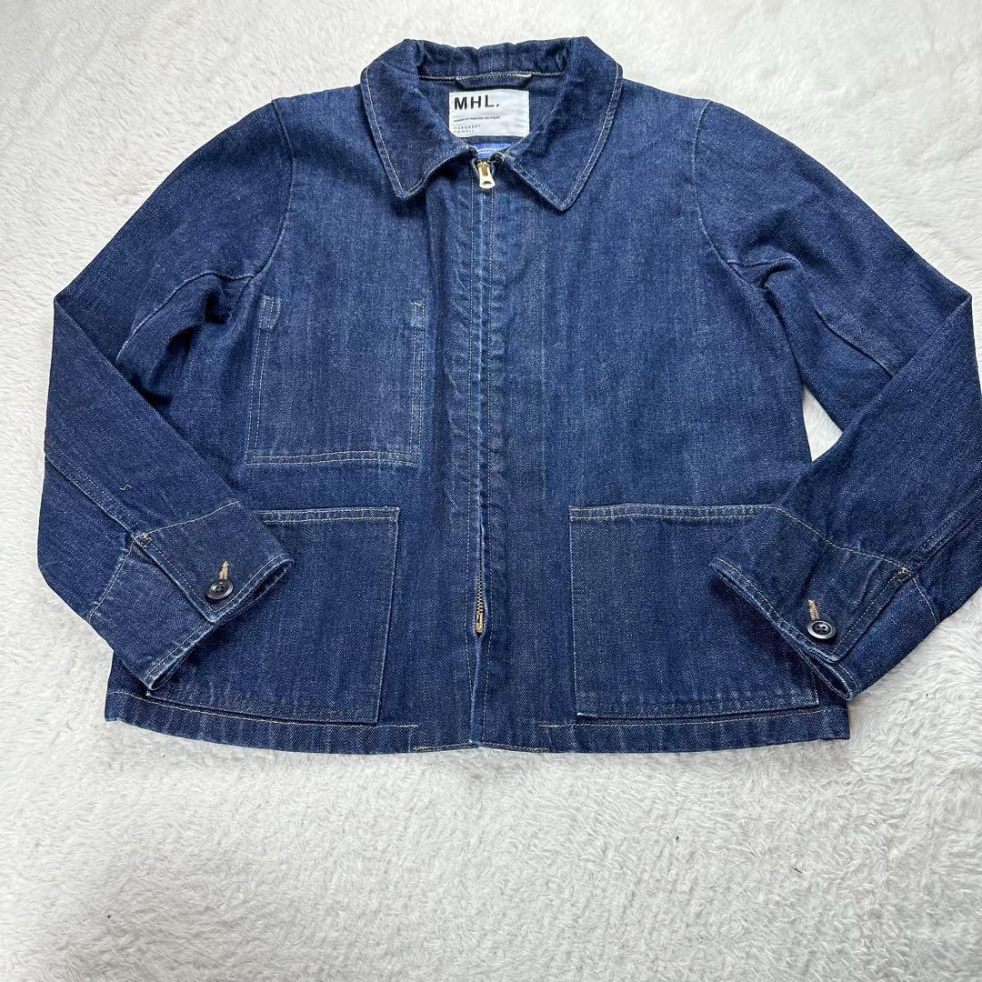 ファッション 通販 エムエイチエル✨美品 デニムジャケット フルジップ インディゴ ジャケット・アウター