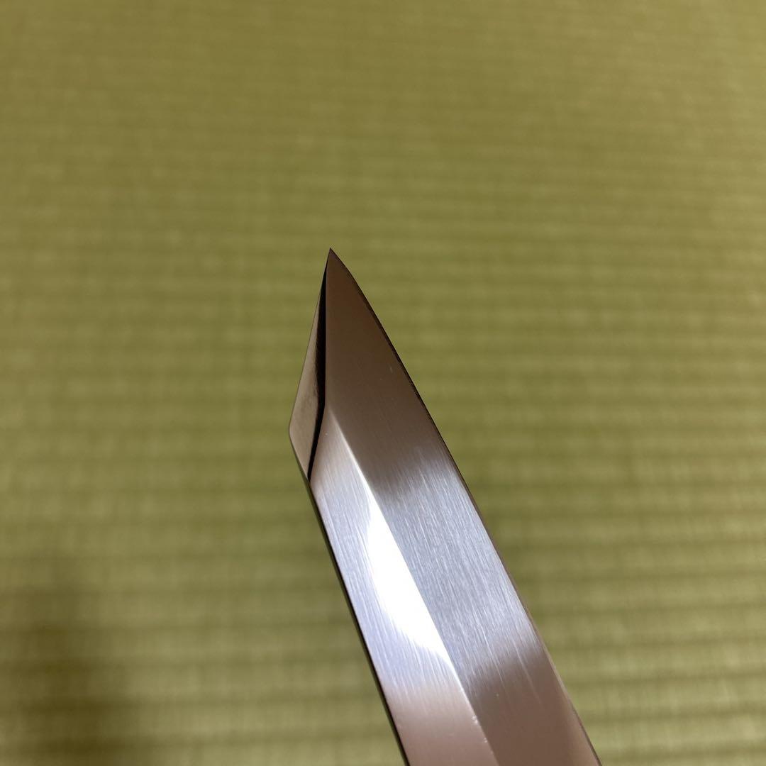九寸　切り付け　柳刃　包丁　和包丁　V金10号　本焼　黒檀　白水牛　鏡面仕上げ