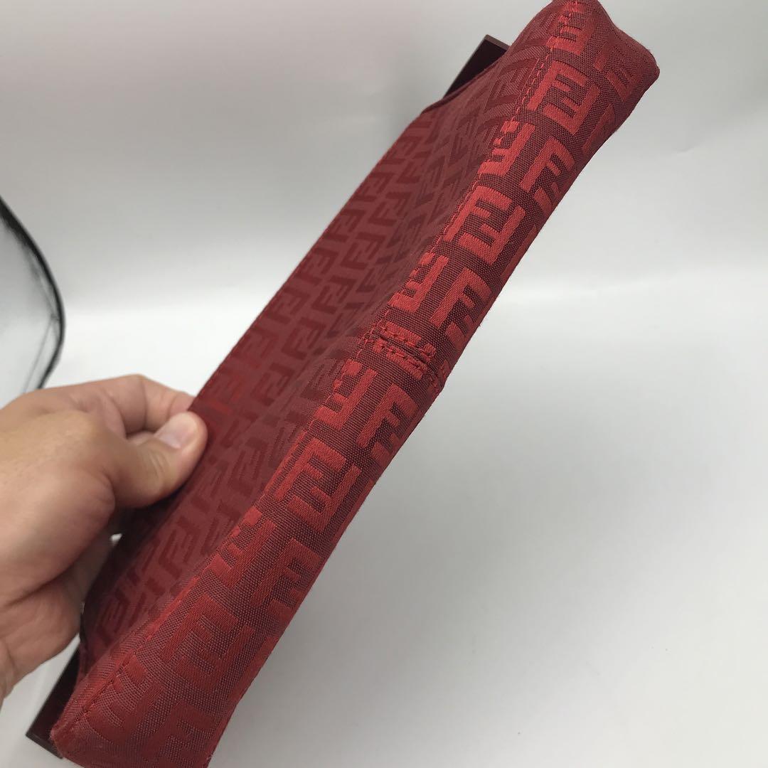 希少　未使用　FENDI ワンショルダーバッグ　キャンバス　レザー　ズッキーノ