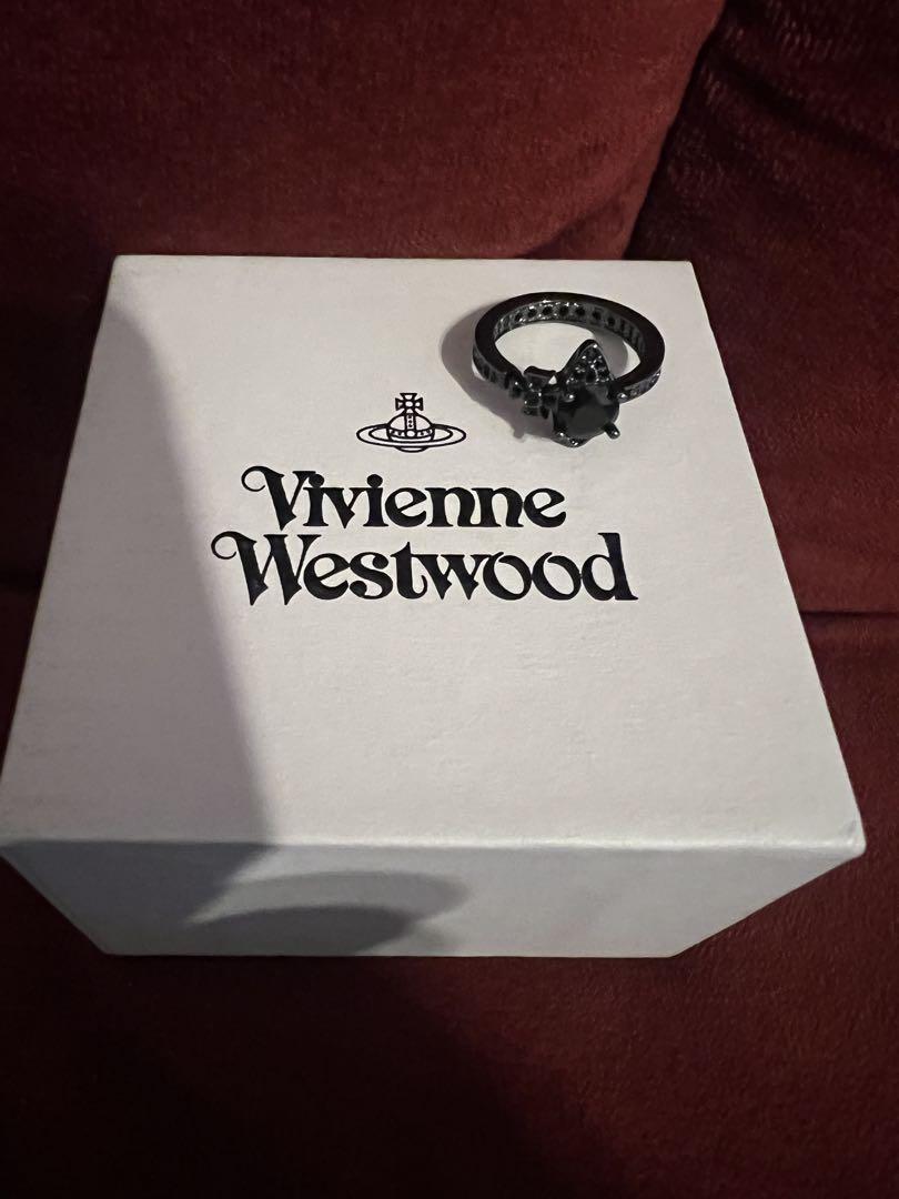 Viviennewestwood サイドストーンオーブリング　ブラック