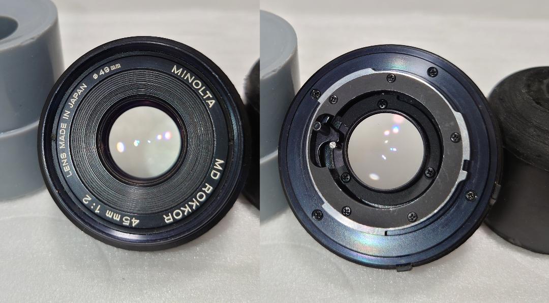 希少！超美品MINOLTA ミノルタ MD ROKKOR 45mm F2 - レンズ(単