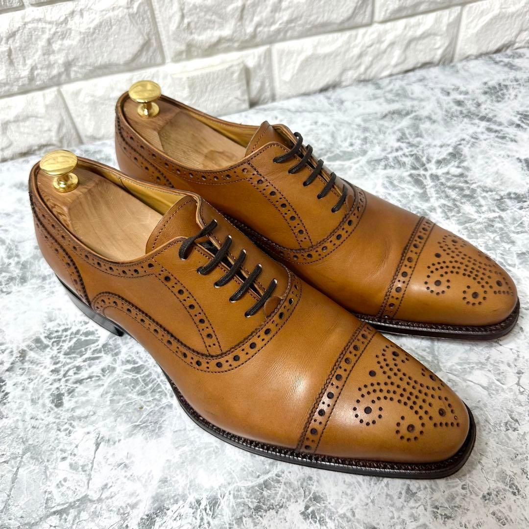 ⭐️美品⭐️ TAKEO KIKUCHI ドレスシューズ　ストレートチップ　キャメル
