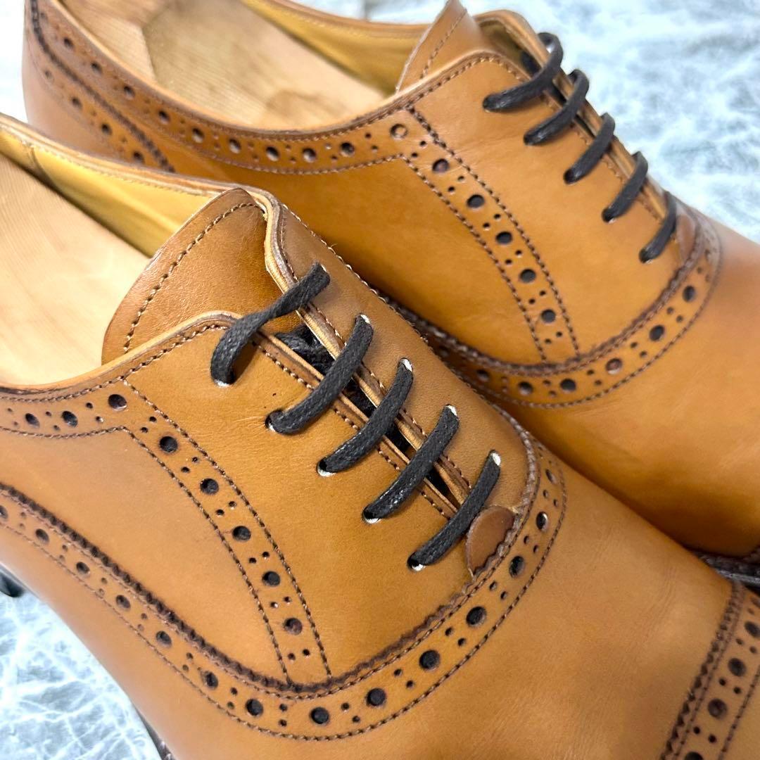 ⭐️美品⭐️ TAKEO KIKUCHI ドレスシューズ　ストレートチップ　キャメル