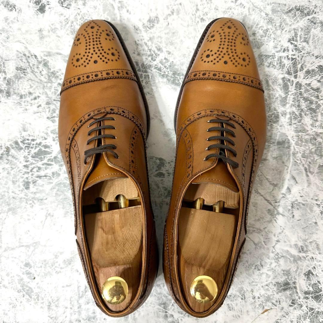 ⭐️美品⭐️ TAKEO KIKUCHI ドレスシューズ　ストレートチップ　キャメル