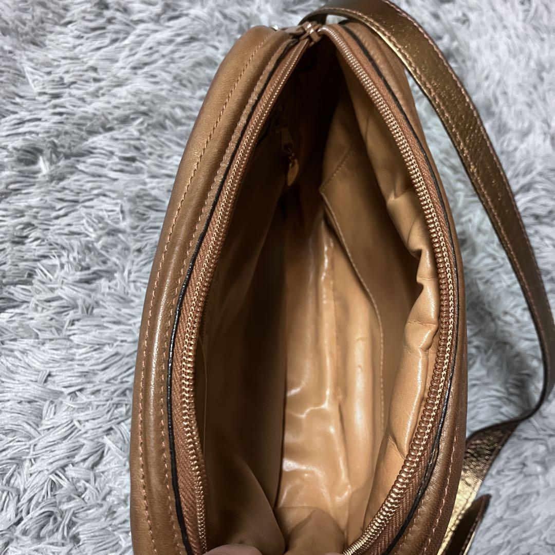 Bally バリー ウエストポーチ ブラウン レザー フリンジボディバッグ