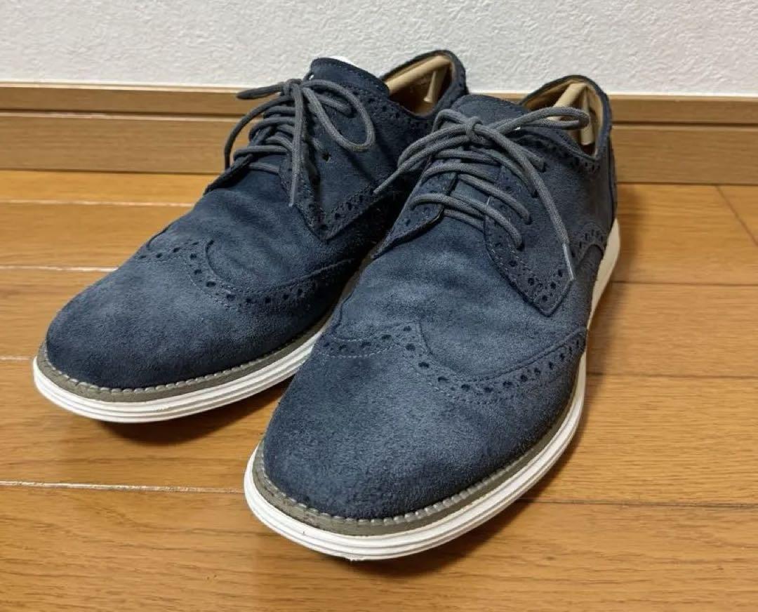 エシュン　HESCHUNG　フルブローグ　ウイングチップ　スエード　サイズ９ エシュンHESCHUNGフルブローグウイングチップスエードサイズ9