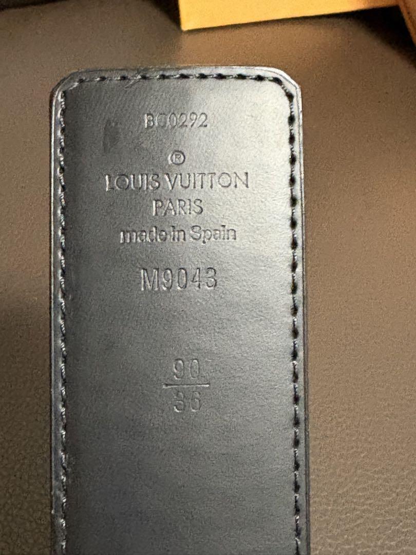 LOUIS VUITTON ブラックレザーベルト
