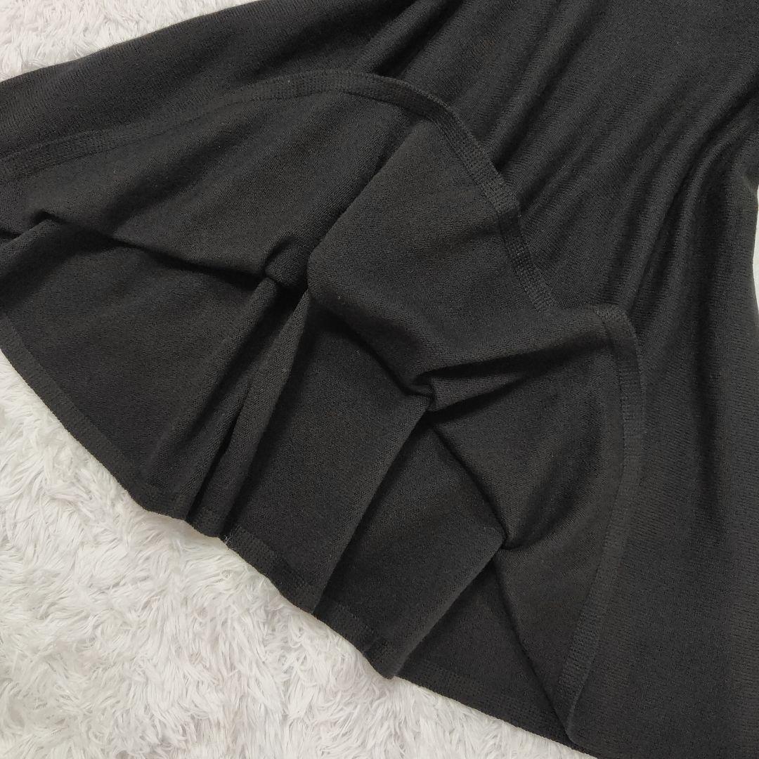 ENFOLD ウール100% ニットワンピース ブラック 38 ENFOLD ウール100% ニットワンピース ブラック 38